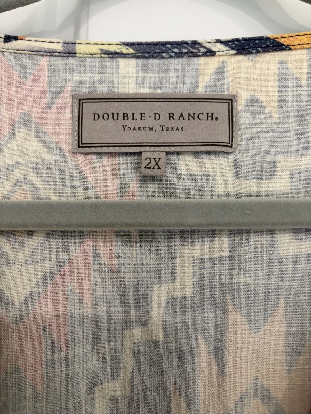 Double D Ranch Navy Aztec V-Neck dress. New with tag. - Picture 3 of 4